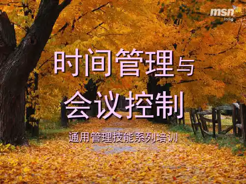 时间管理与会议控制