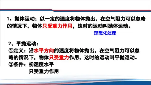 高中物理精品课件：探究平抛运动的特点