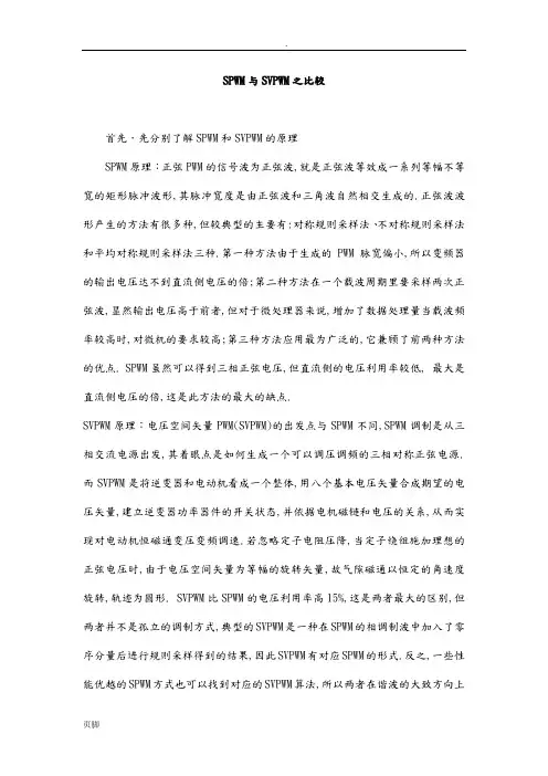 SVPWM和SPWM的比较