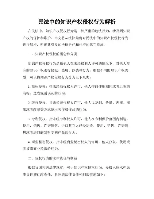 民法中的知识产权侵权行为解析