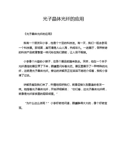 光子晶体光纤的应用