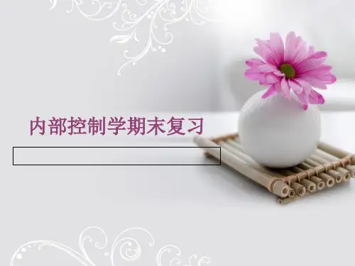 内部控制学期末复习