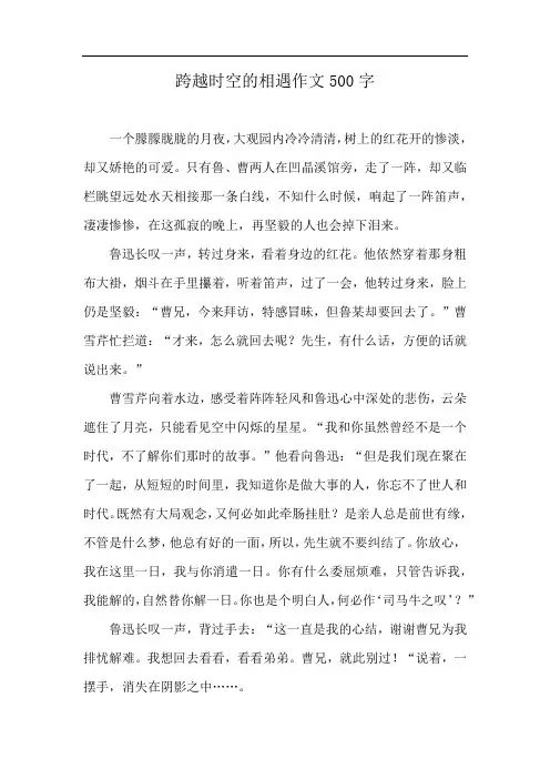 跨越时空的相遇作文500字