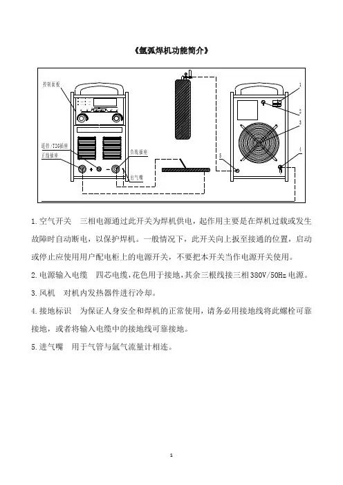 氩弧焊机操作说明书