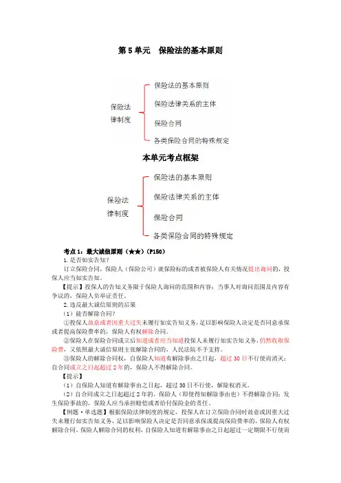 033_最大诚信原则、保险利益原则、损失补偿原则