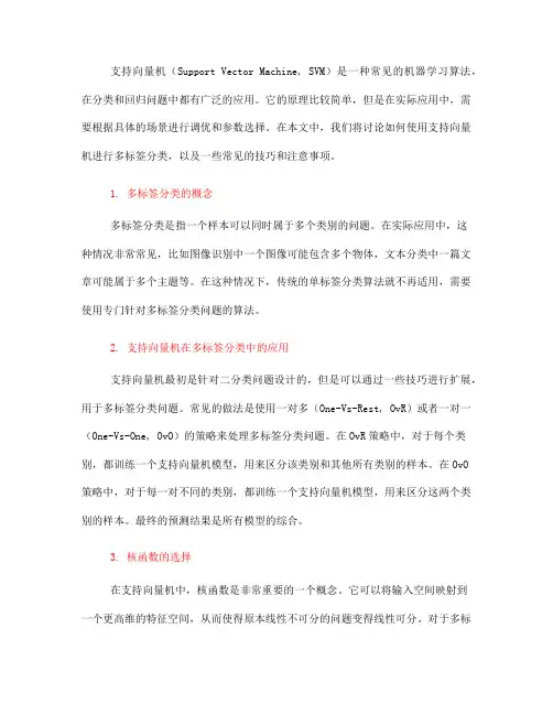 如何使用支持向量机进行多标签分类(Ⅱ)