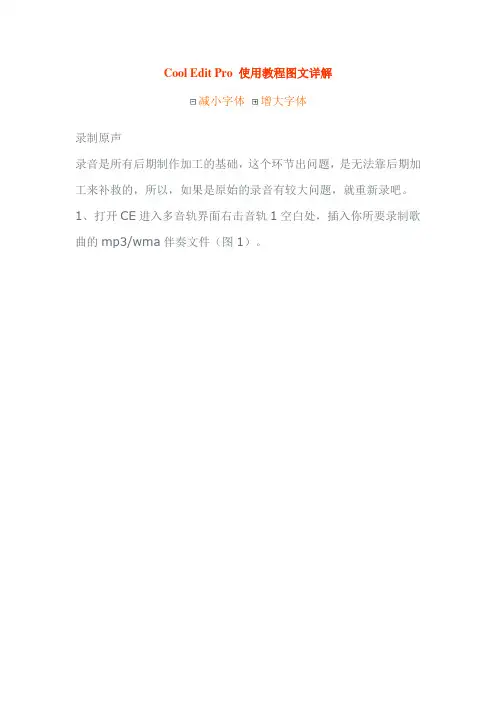 CoolEditPro使用教程图文详解