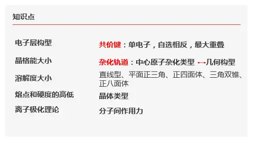 化学键与分子结构练习题(附答案)