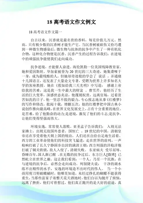 18高考语文作文例文.doc