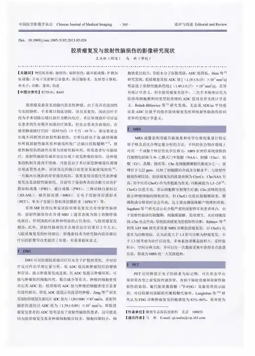 胶质瘤复发与放射性脑损伤的影像研究现状