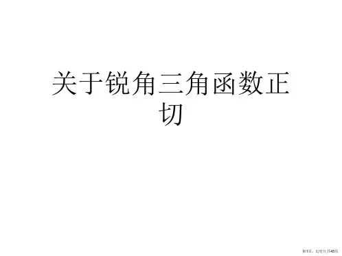 锐角三角函数正切课件