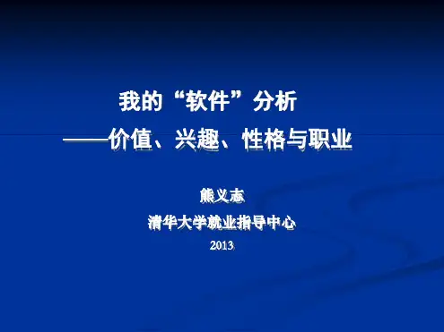清华大学职业生涯规划课