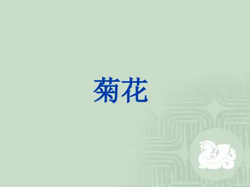 (完整版)菊花的鉴定