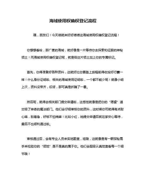 海域使用权确权登记流程