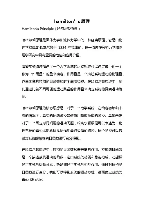 hamilton’s原理