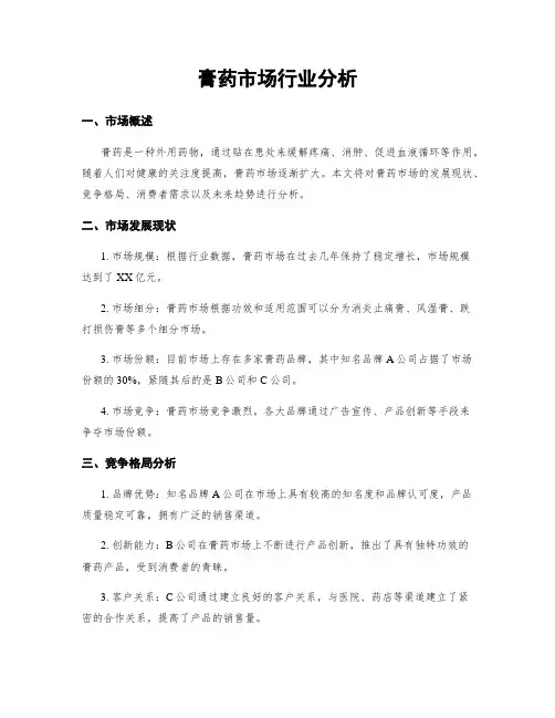 膏药市场行业分析