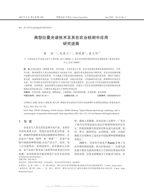 典型拉曼光谱技术及其在农业检测中应用研究进展