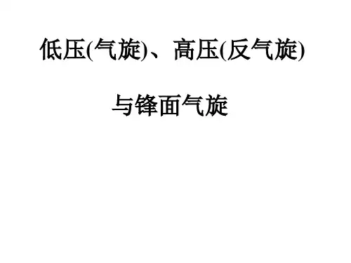 低压(气旋)、高压(反气旋)