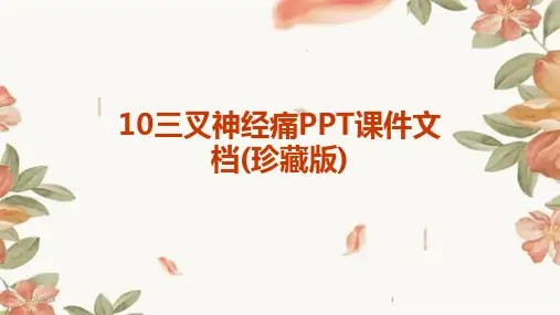 (2024年)10三叉神经痛PPT课件文档(珍藏版)