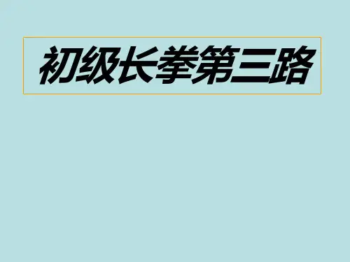 体育与健康《武术初级长拳第三路》课件设计(说课试讲可用)
