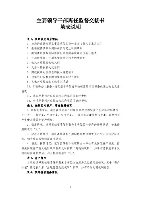 领导干部离任监督交接讲解
