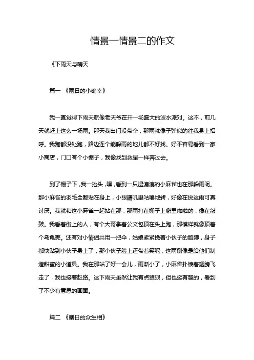 情景一情景二的作文