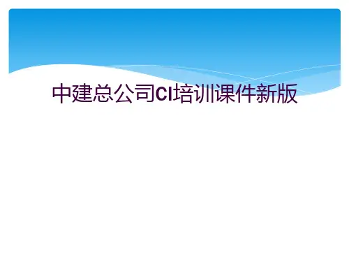中建总公司CI培训课件新版