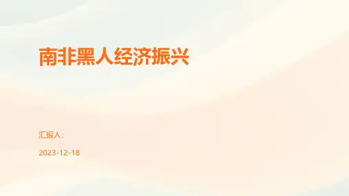 南非黑人经济振兴