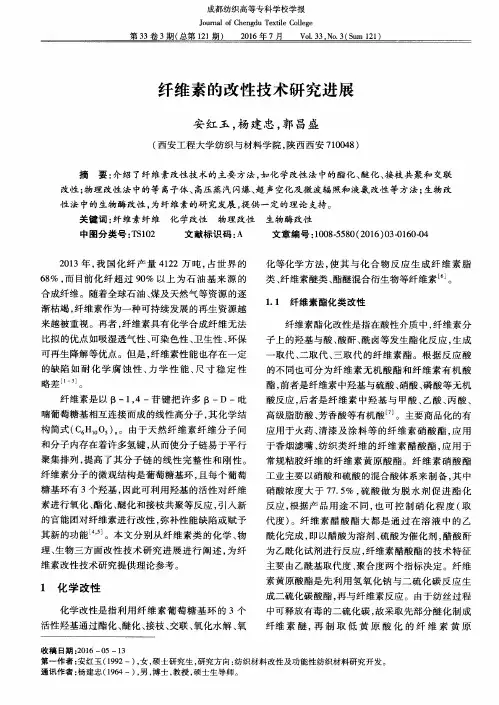 纤维素的改性技术研究进展