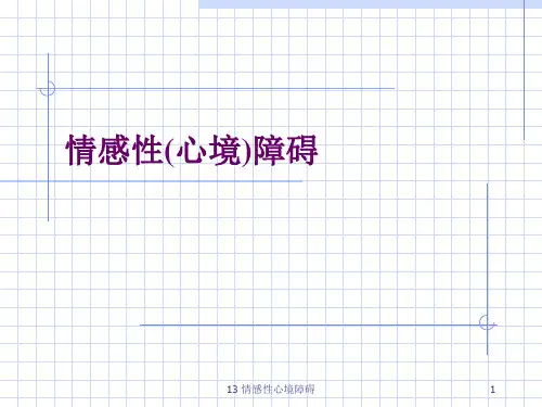 13 情感性心境障碍