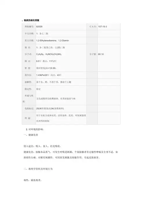 乙二胺MSDS