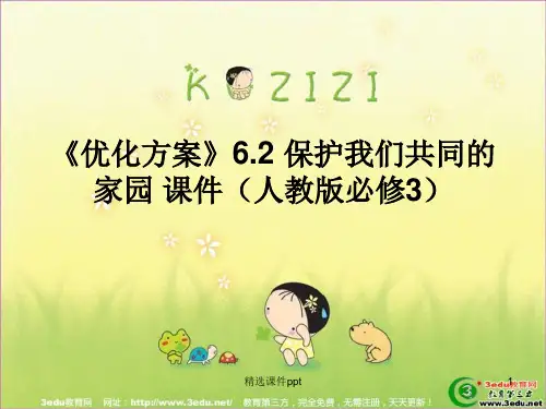 《优化方案》6.2 保护我们共同的家园 课件(人教版必修3)