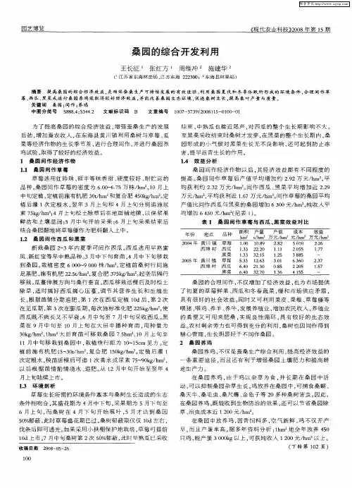 桑园的综合开发利用