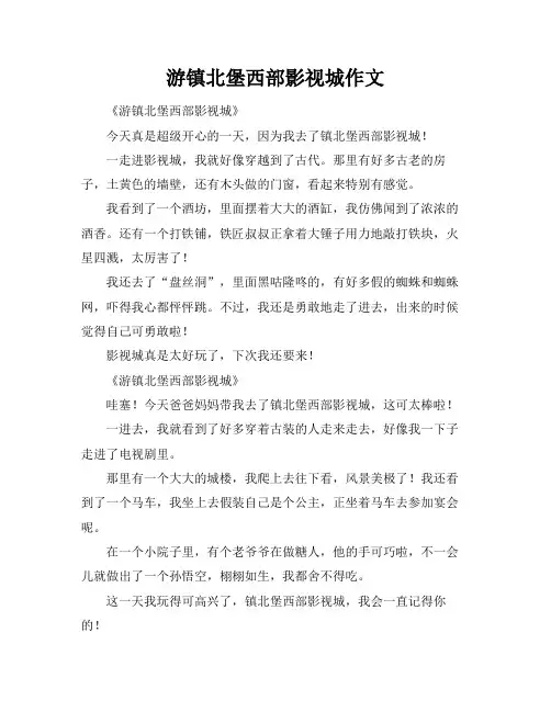 游镇北堡西部影视城作文