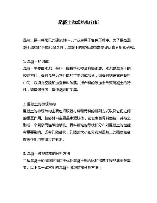 混凝土微观结构分析