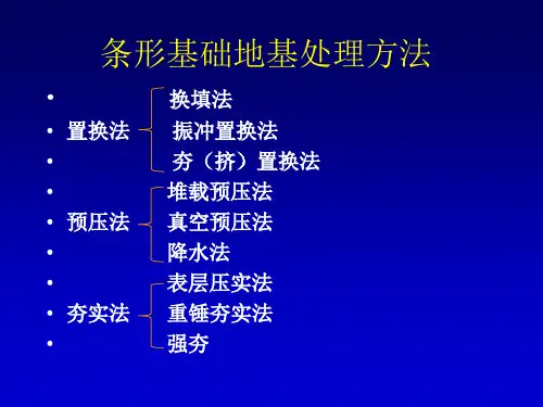 条形基础地基处理技术