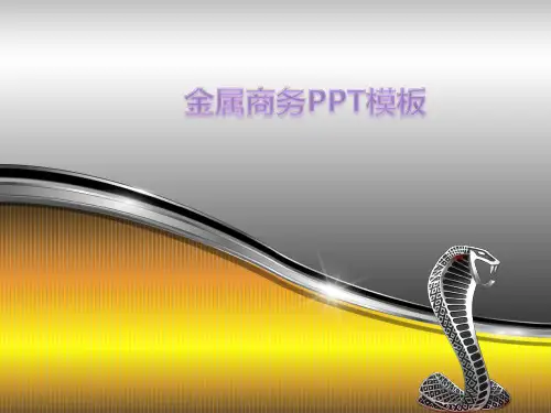 金属质感的商务PowerPoint模板