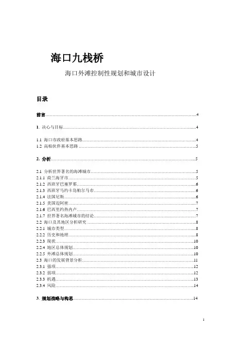 海口外滩控制性规划和城市设计
