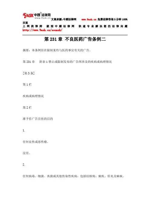 第231章 不良医药广告条例二