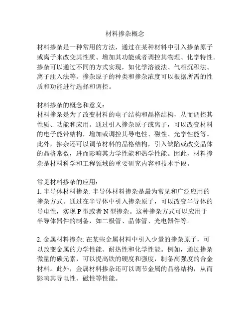 材料掺杂概念