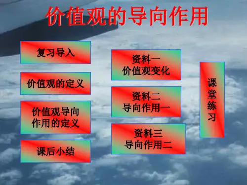 价值观的导向作用PPT教学课件