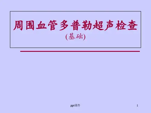 周围血管多普勒超声检查  ppt课件