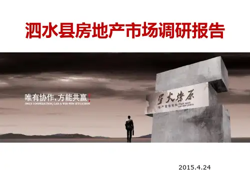 泗水房地产市场调研报告 
