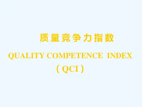 质量竞争力指数