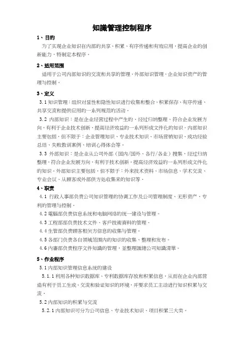知识管理控制程序