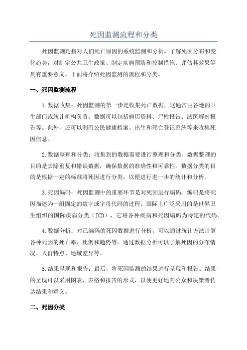 死因监测流程和分类