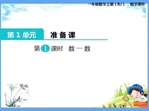 人教部编版一年级数学上册《第1单元 准备课第1课时 数一数》PPT课件