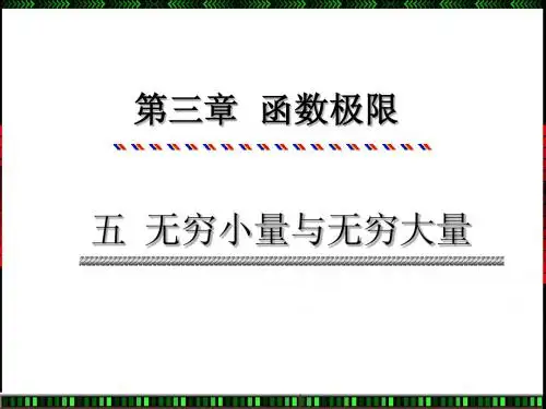 无穷小量与无穷大量