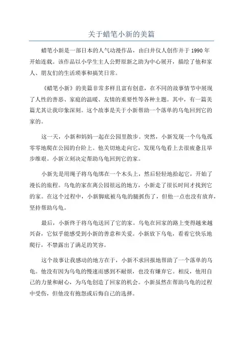 关于蜡笔小新的美篇