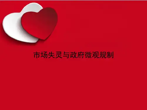市场失灵与政府微观规制教学课件讲议